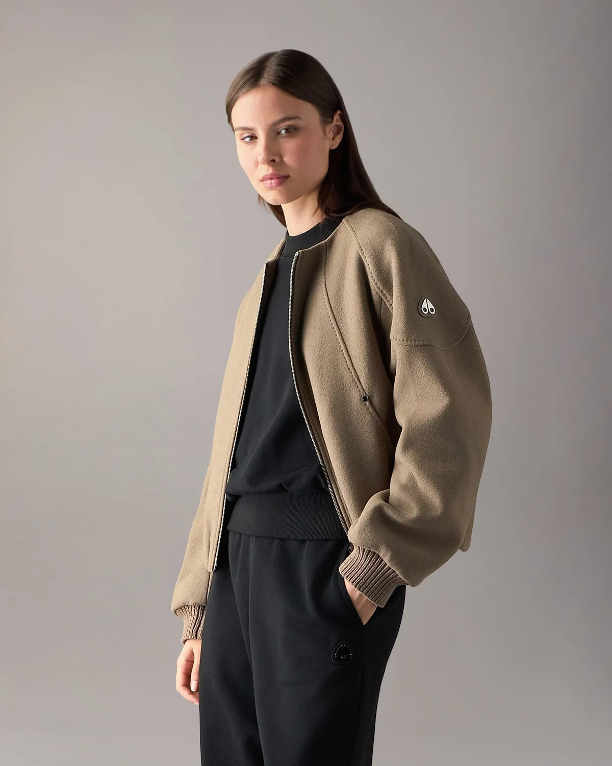 Moose Knuckles Grid 3-en-1 bomber laine Ashen