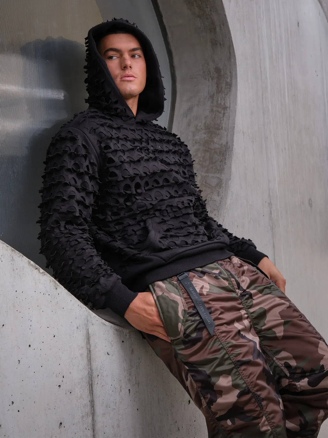 Alpha Industries MA-1 Nylon pantalon camo woodland