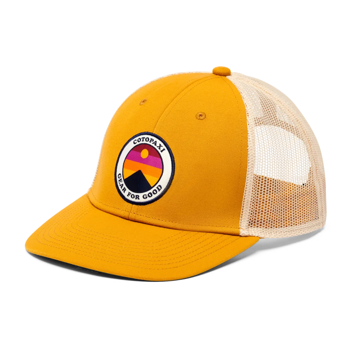 Cotopaxi Sunny Side casquette trucker Amber respirante