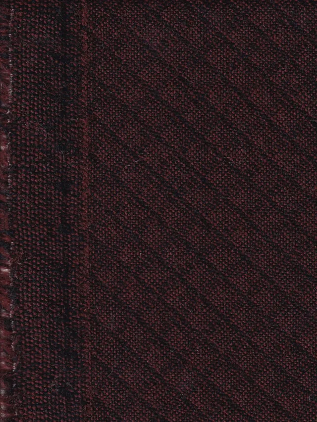 HOLLINGTON toile pure laine tissu au mètre prune brun