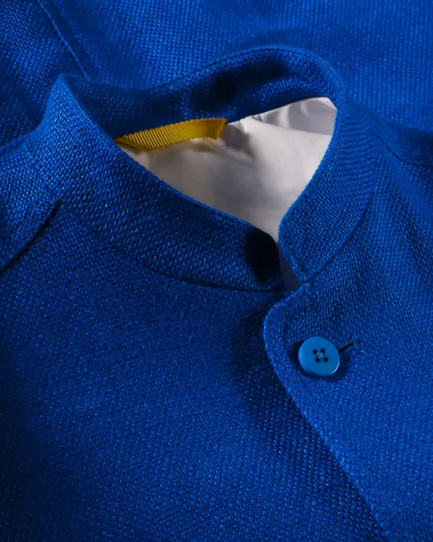 Hollington Tyrol veste lin bleue luxor ajustée