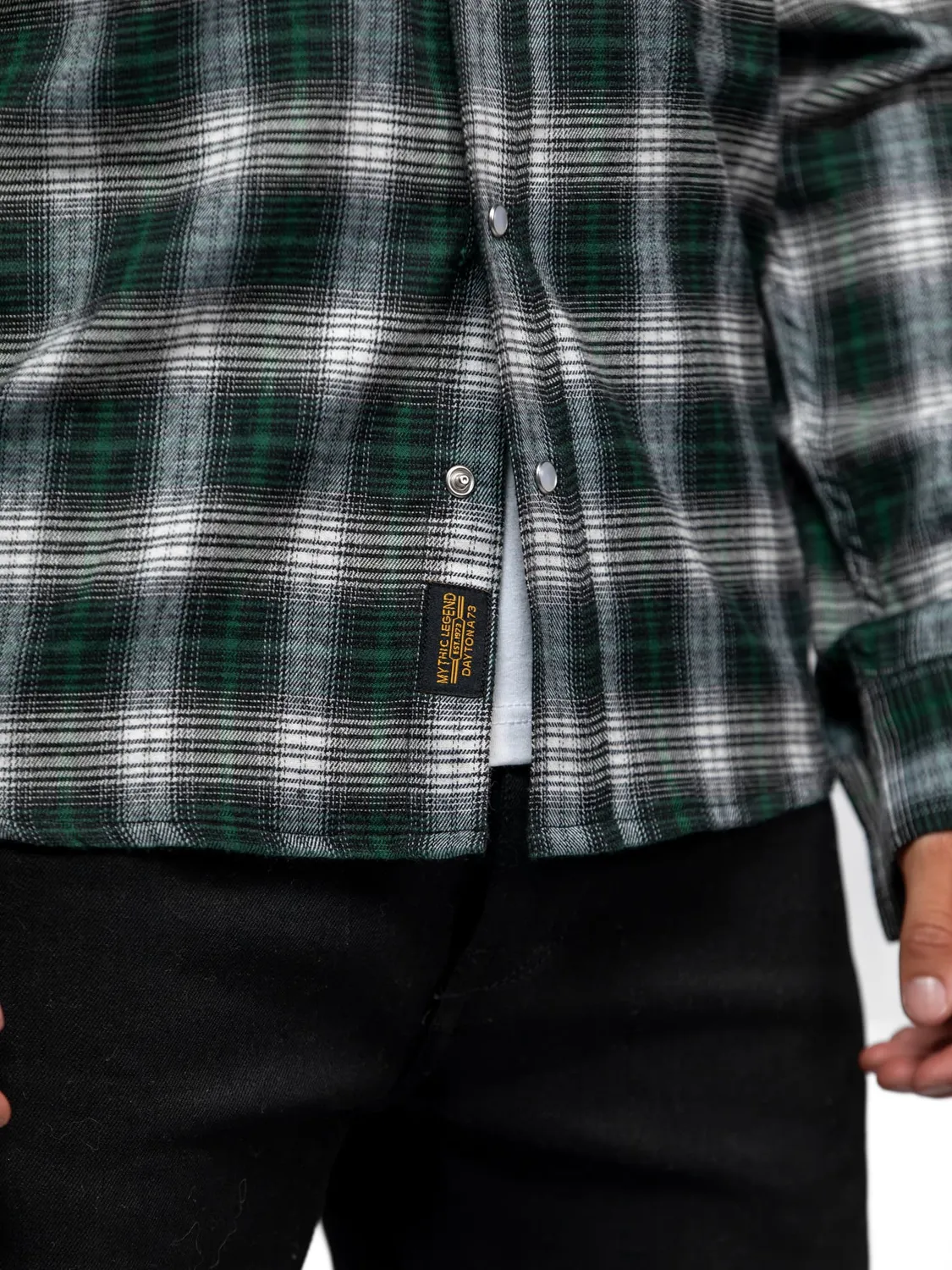 Daytona Burns chemise flanelle verte chaude