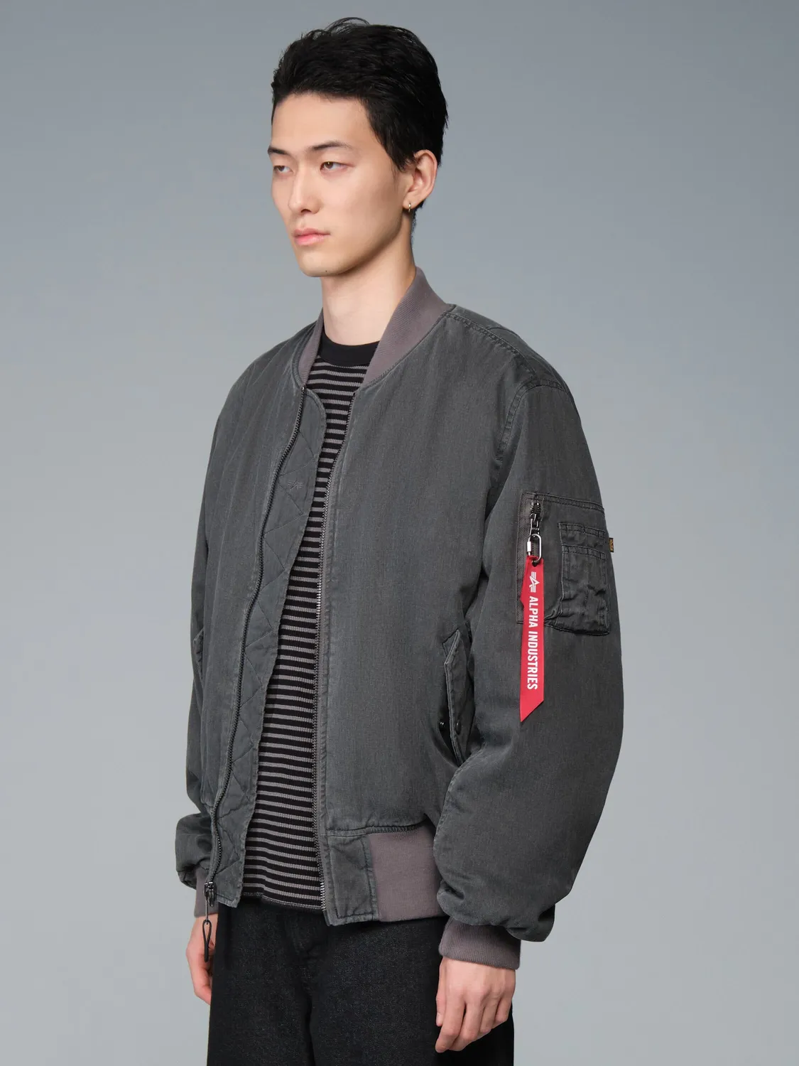 Alpha Industries MA-1 Heritage bomber coton unisexe noir