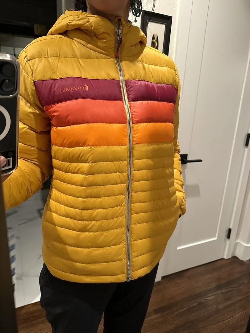 Cotopaxi Fuego Hooded Down Jacket doudoune femme Amber Stripes