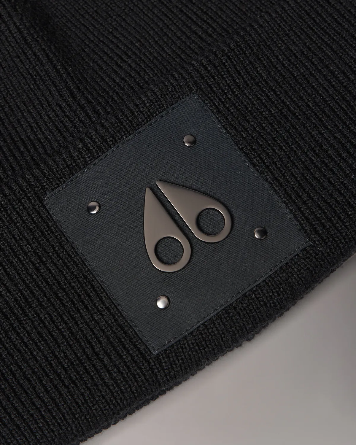 Moose Knuckles Logo Icon Wool bonnet laine noir taille unique