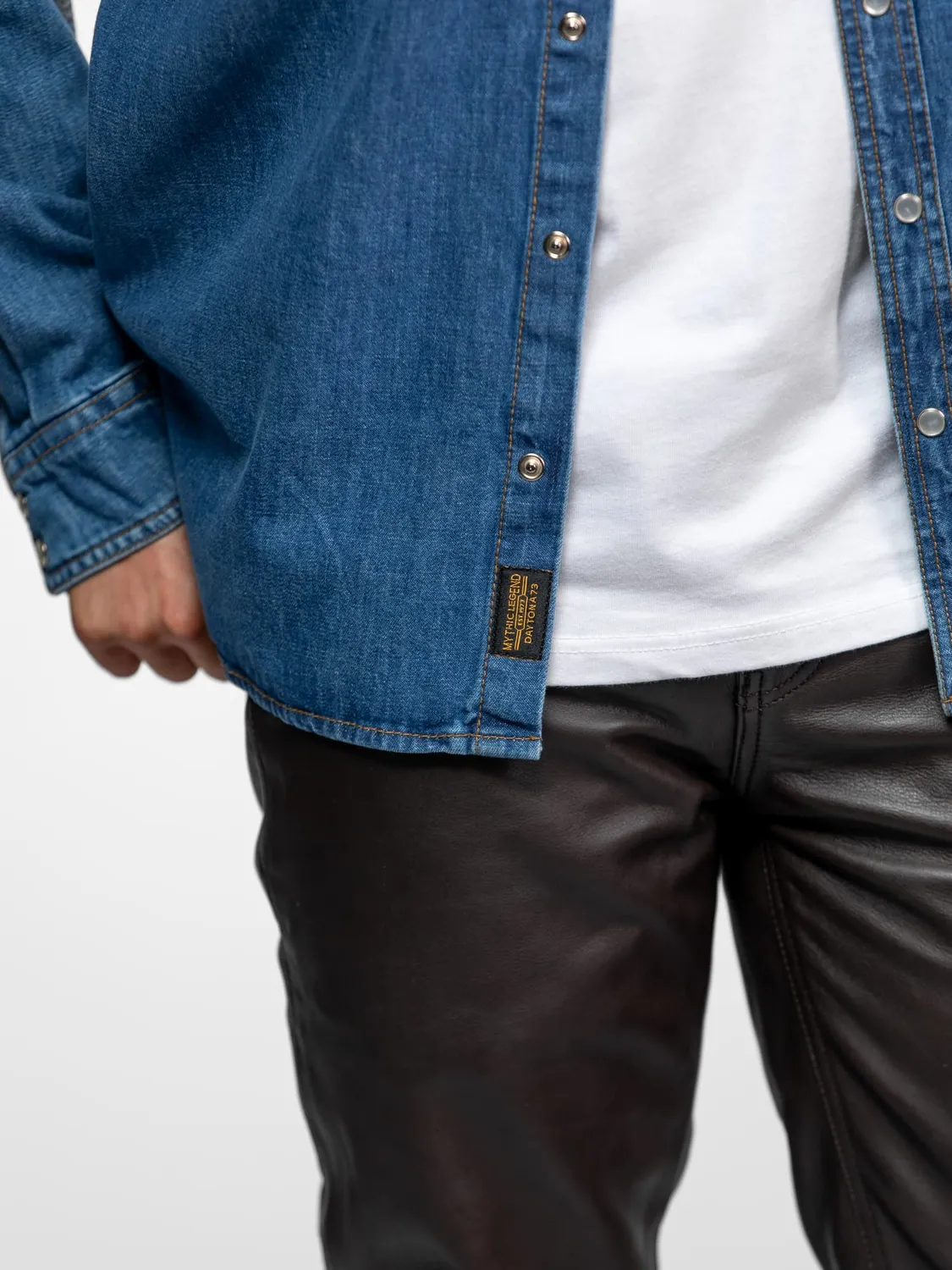 Daytona Patrol chemise denim homme mid wash