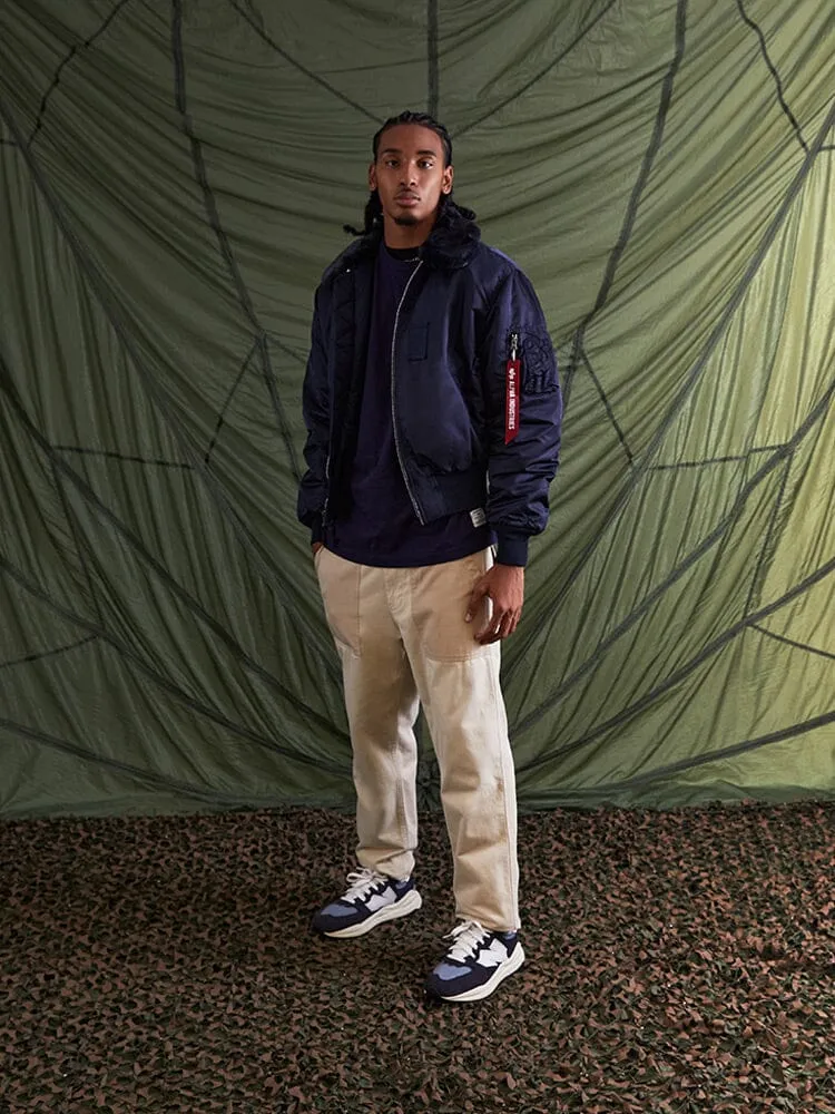 Alpha Industries B-15 bomber col fourrure noir déperlant