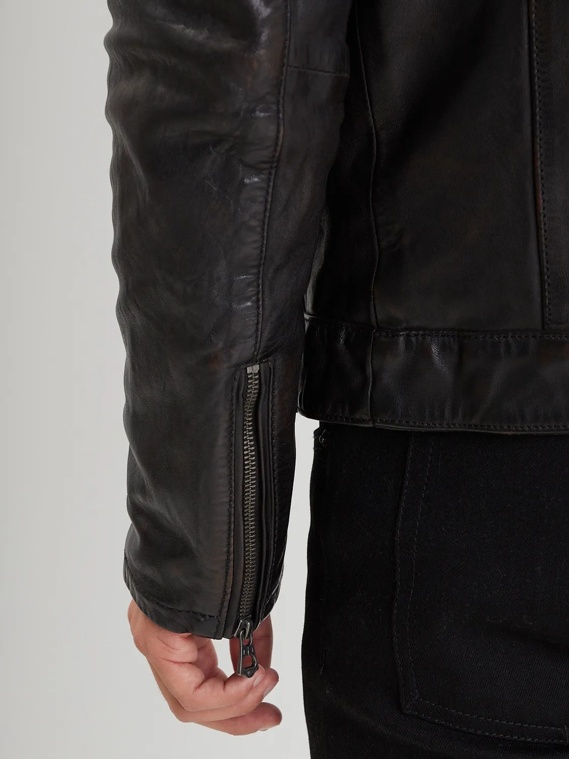 Daytona Pirate blouson aviateur cuir noir agneau
