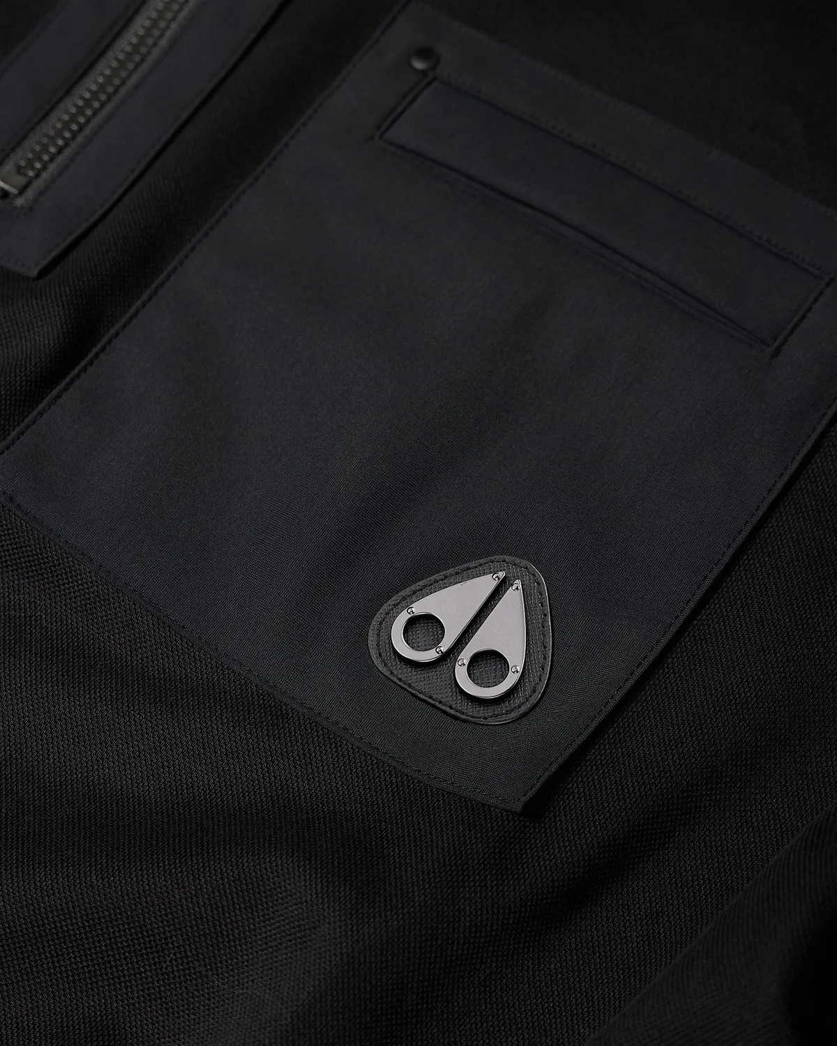 Moose Knuckles Dalon polo noir logo