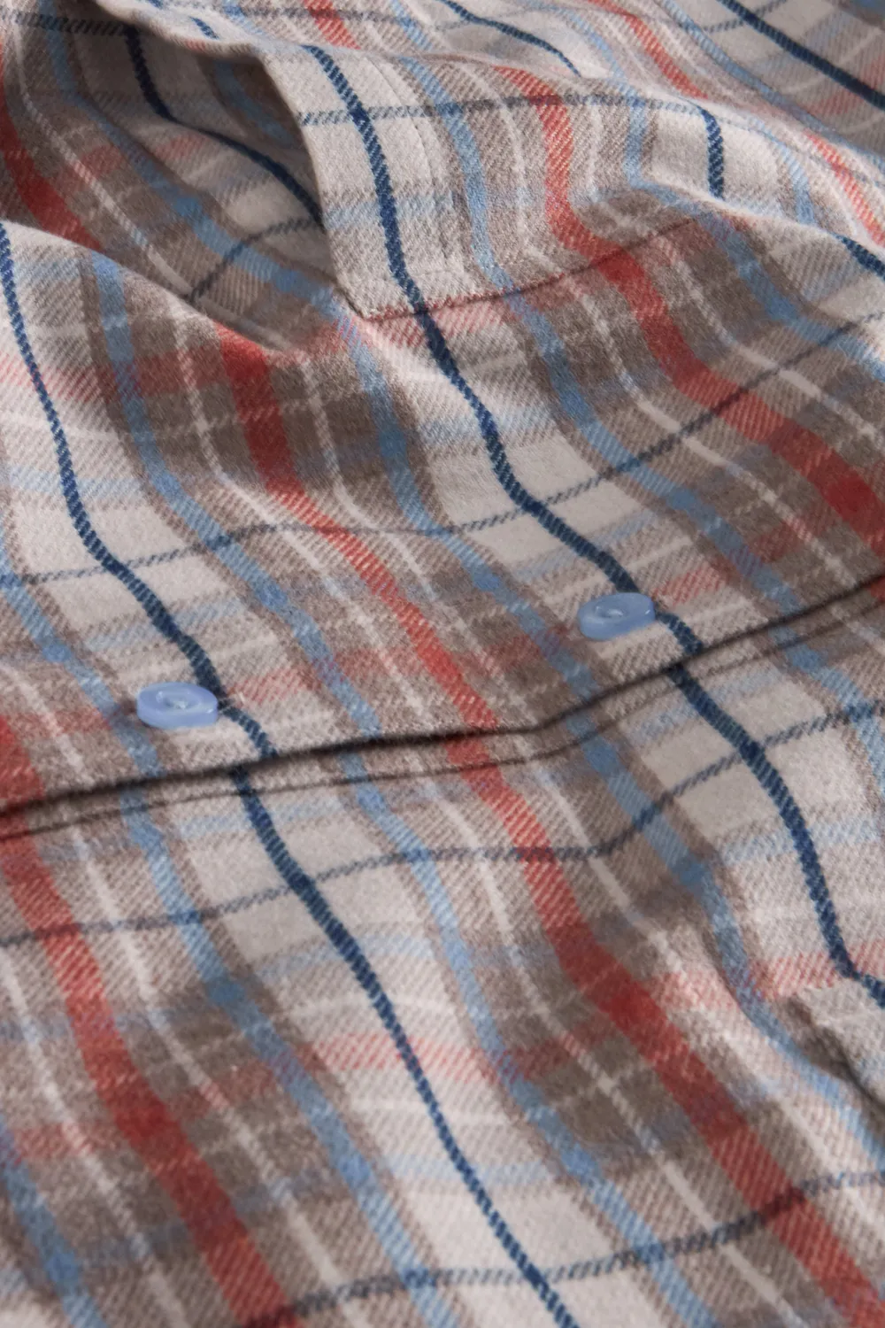 Hollington mao chemise flanelle coton tartan gris S