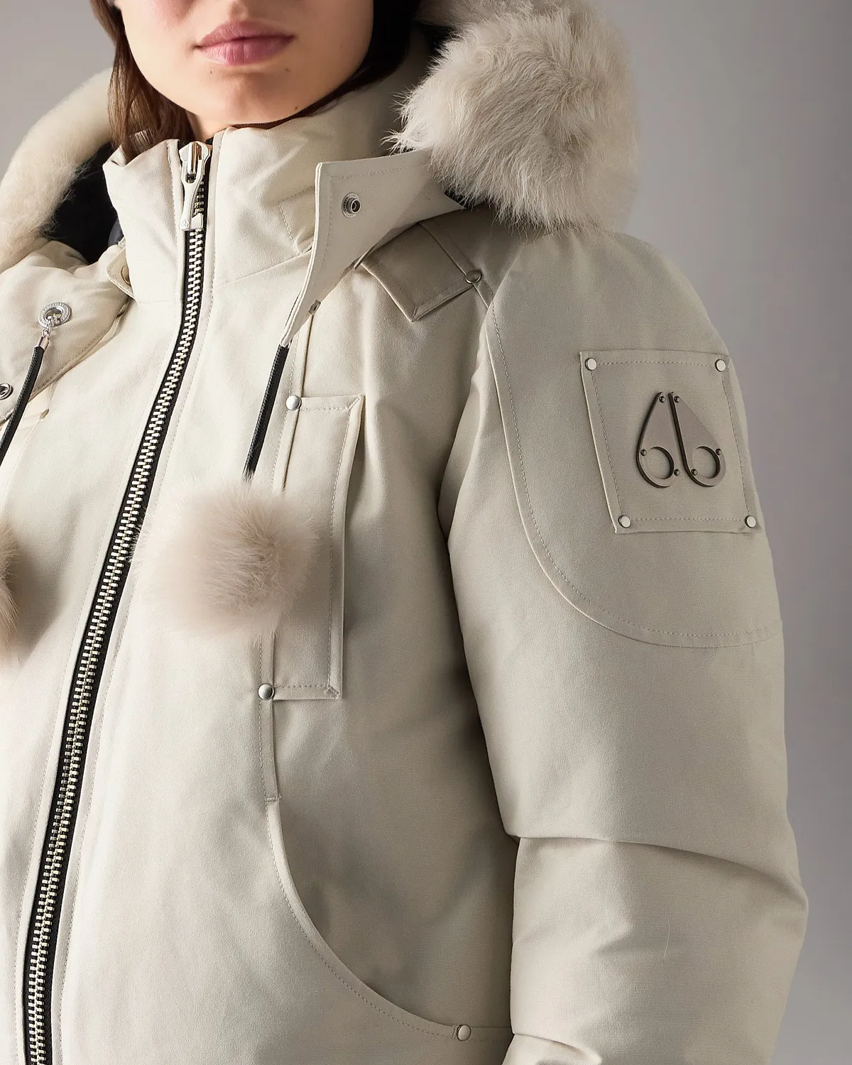 Moose Knuckles Debbie Down bomber femme alabaster duvet
