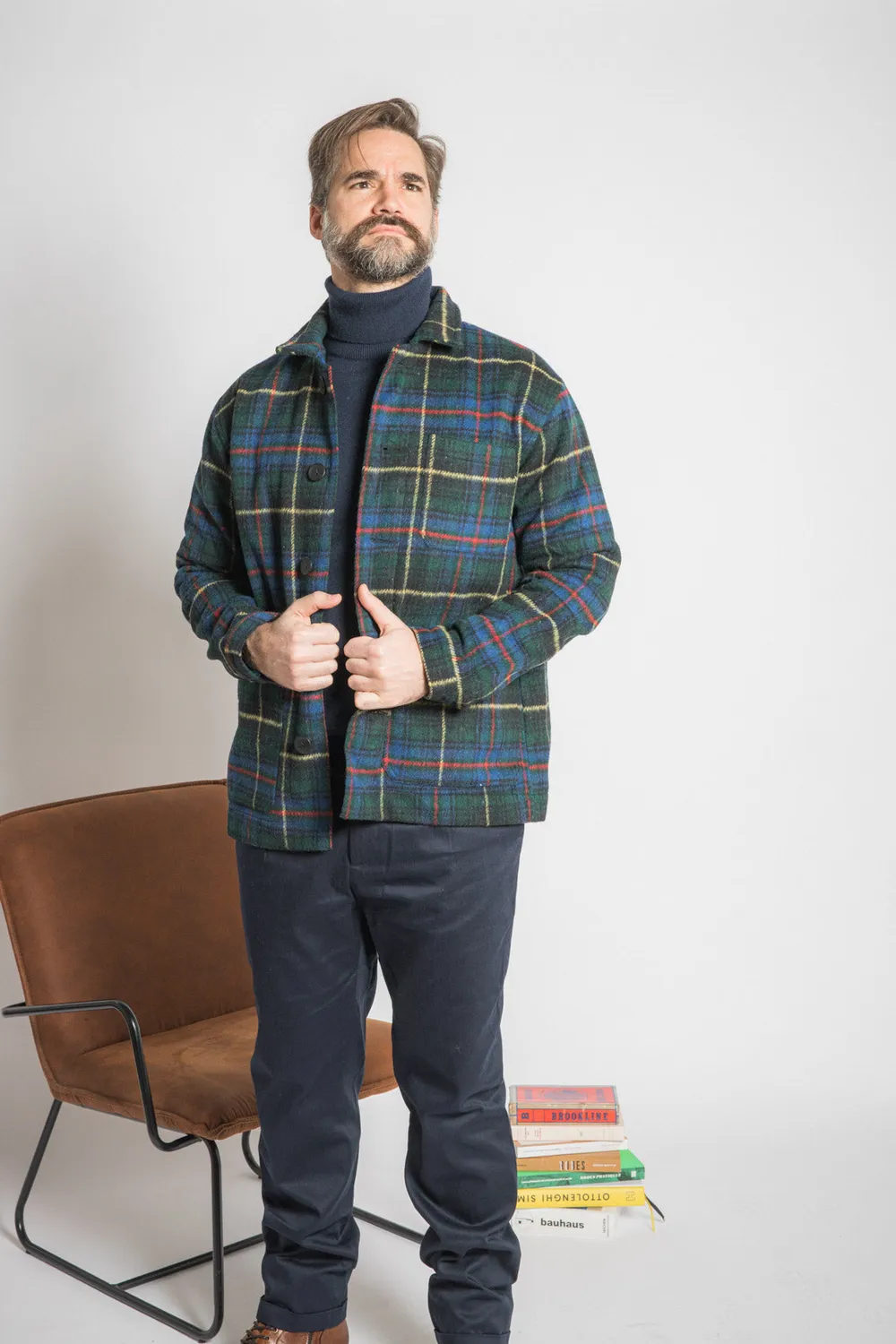 Soubacq Le Bleu Lord veste de travail carreaux