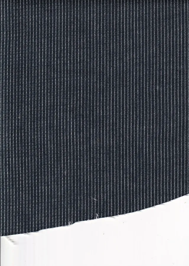 Hollington coton japonais tissu rayures denim craie extensible