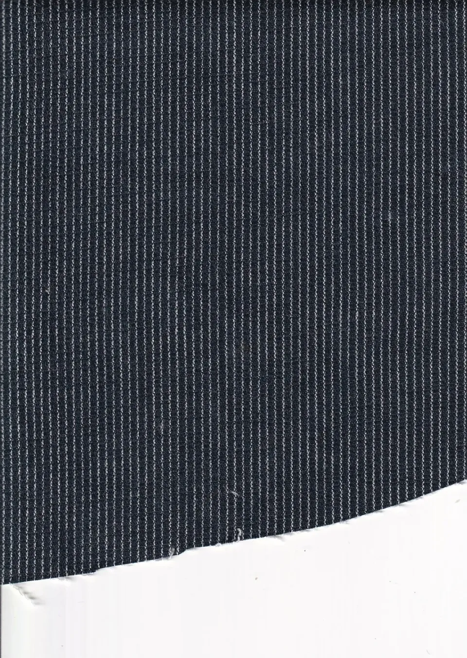Hollington coton japonais tissu rayures denim craie extensible