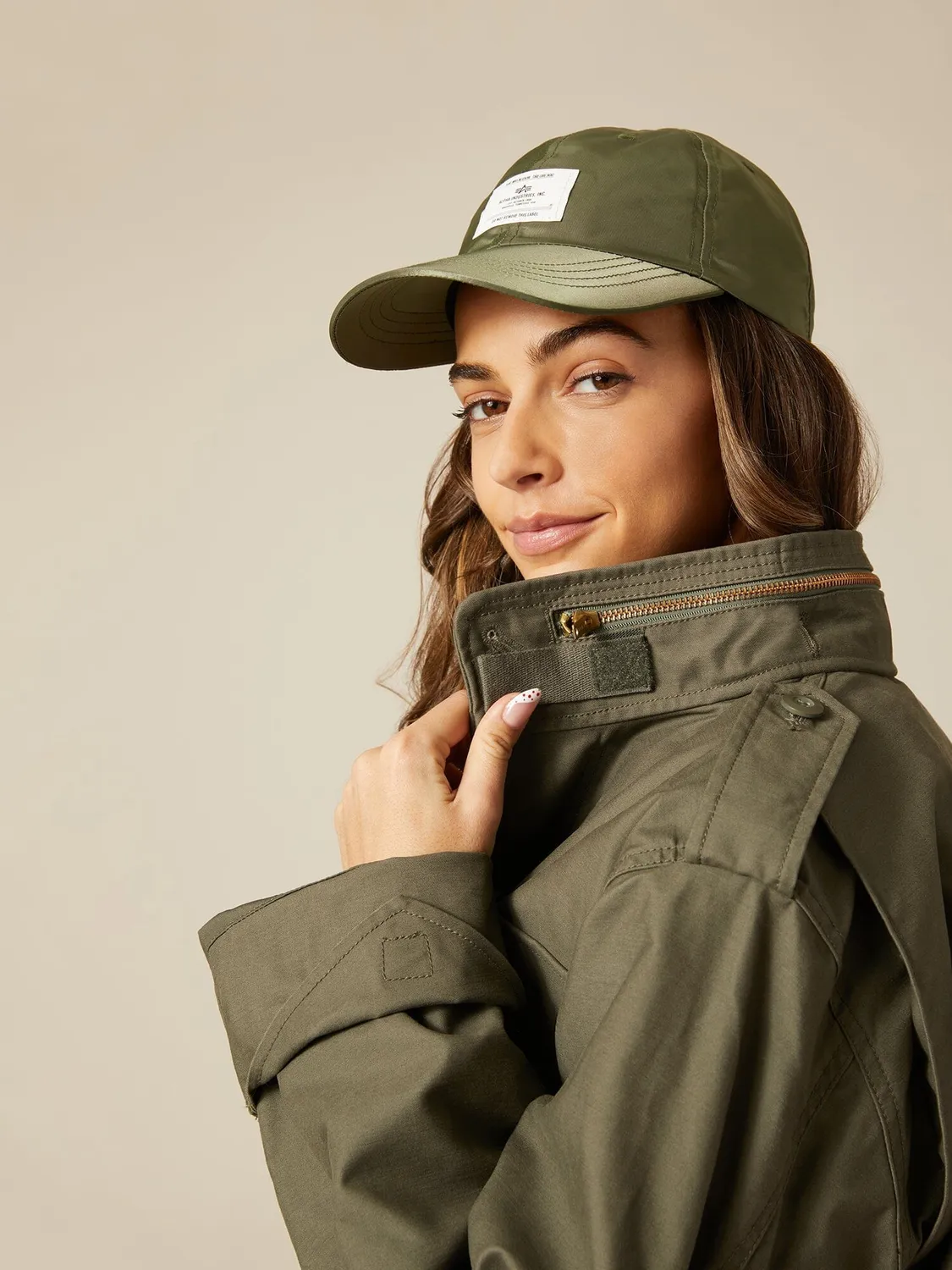 Alpha Industries M-65 field jacket olive nylon coton