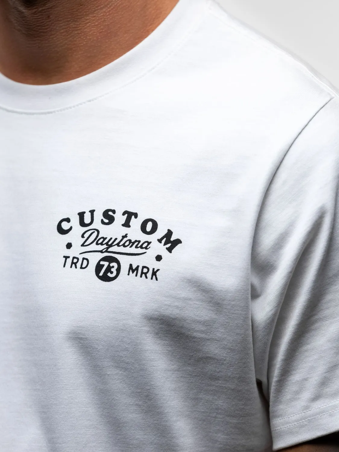 DAYTONA Custom work t-shirt coton noir stone wash