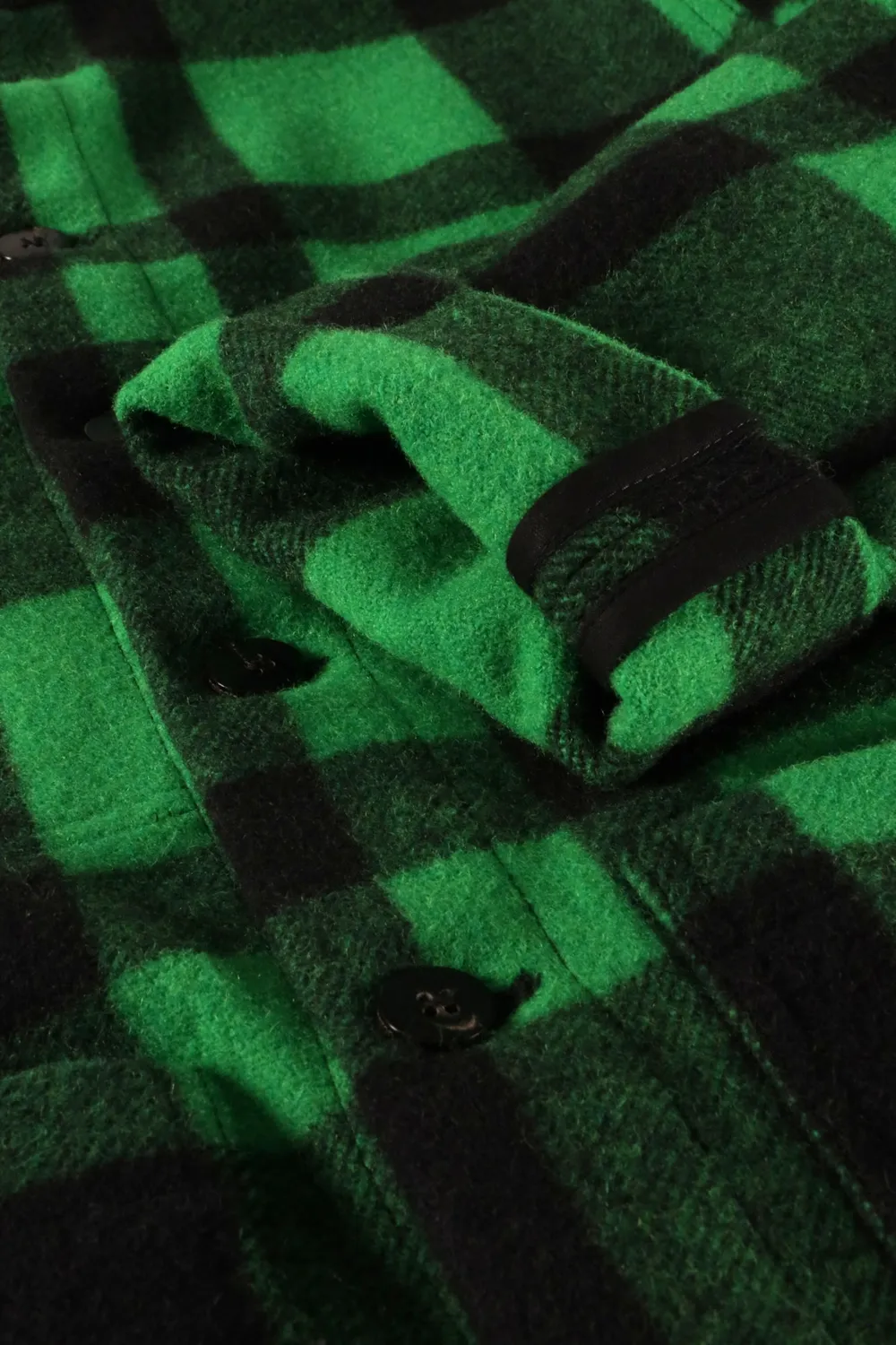Hollington Naipaul veste tweed carreaux verts laine