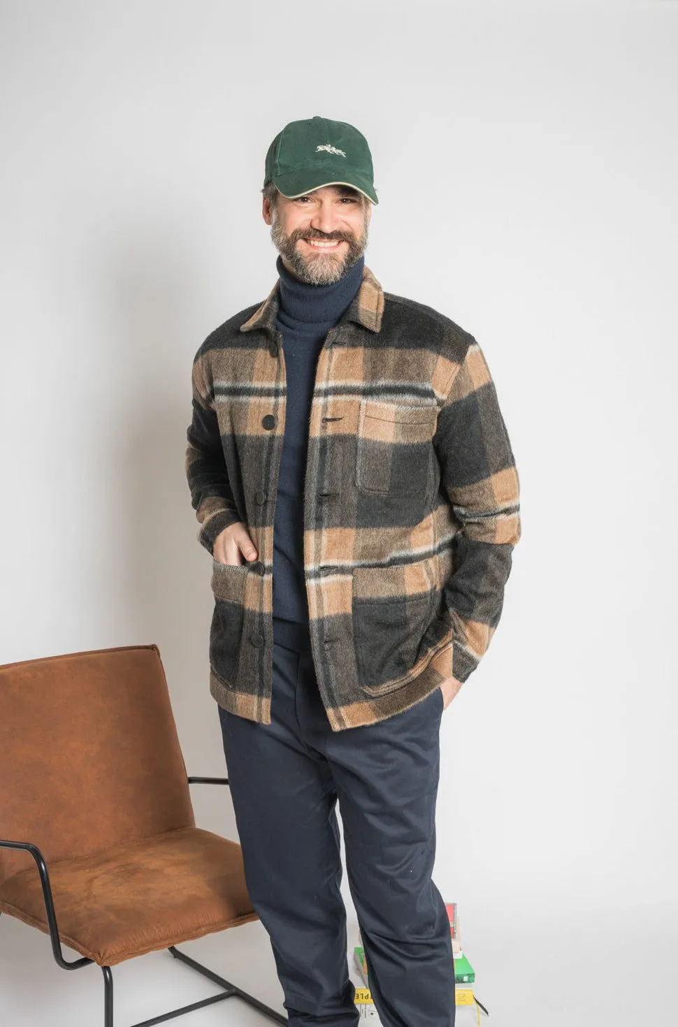 SOUBACQ Le Bleu Jumping veste de travail laine cachemire
