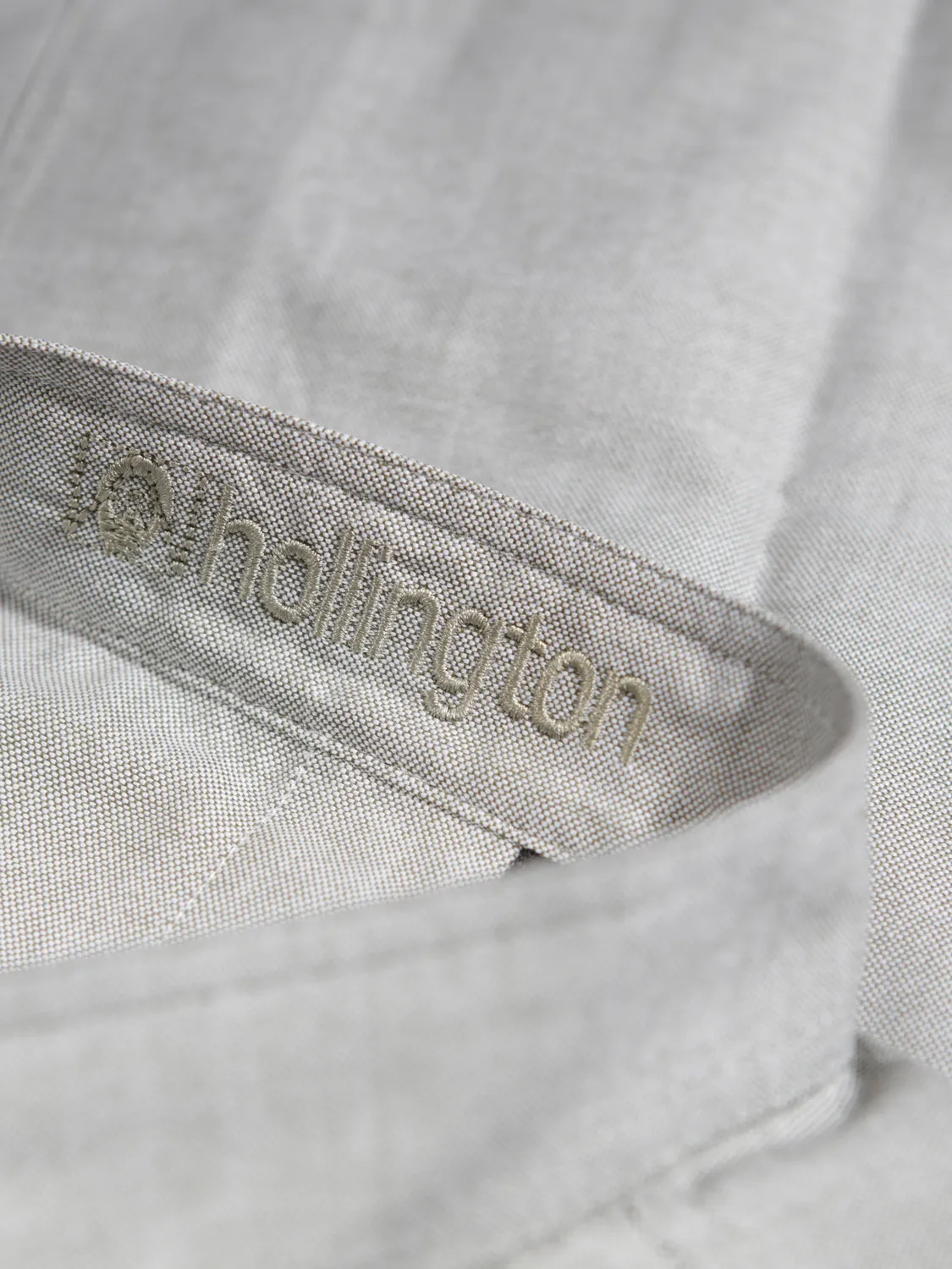 Hollington chemise col mao oxford lichen XS 100% coton