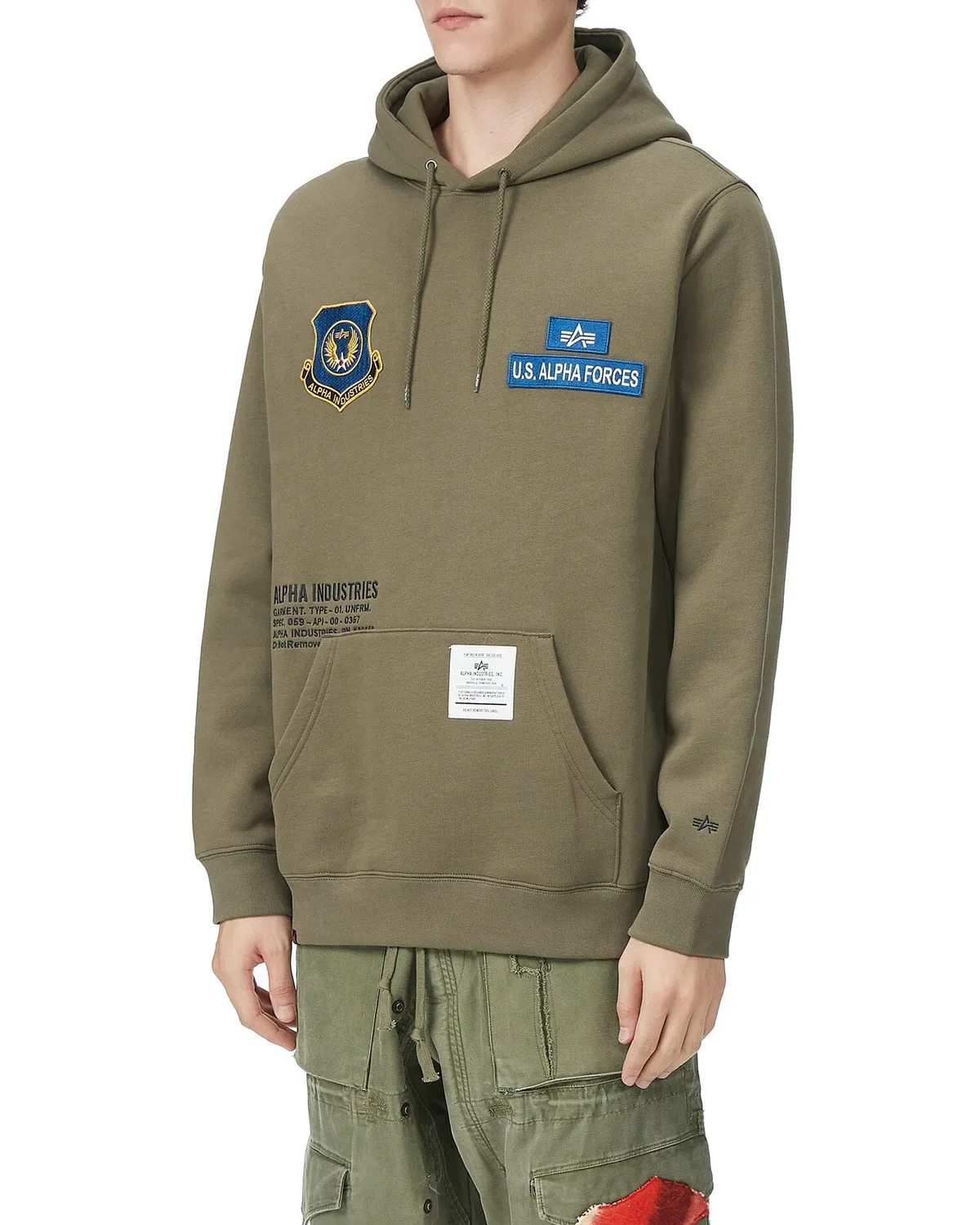 Alpha Industries Alpha Forces Hoodie olive badges