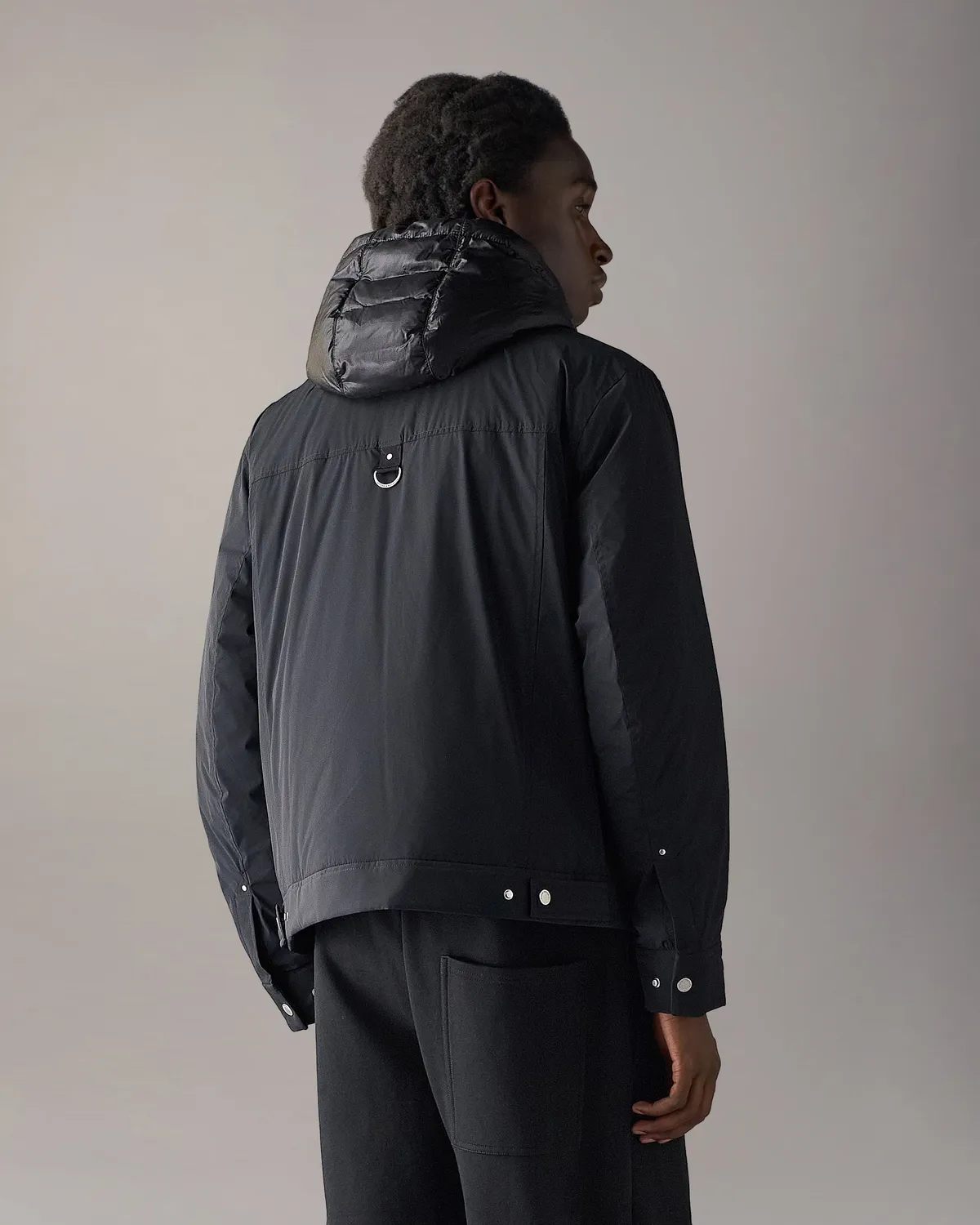 Moose Knuckles Brixton Down Trucker Jacket doudoune noire légère