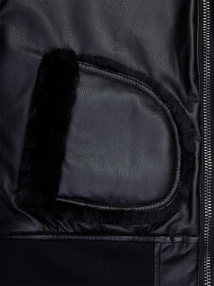 Alpha Industries MA-1 bomber réversible femme noir sherpa