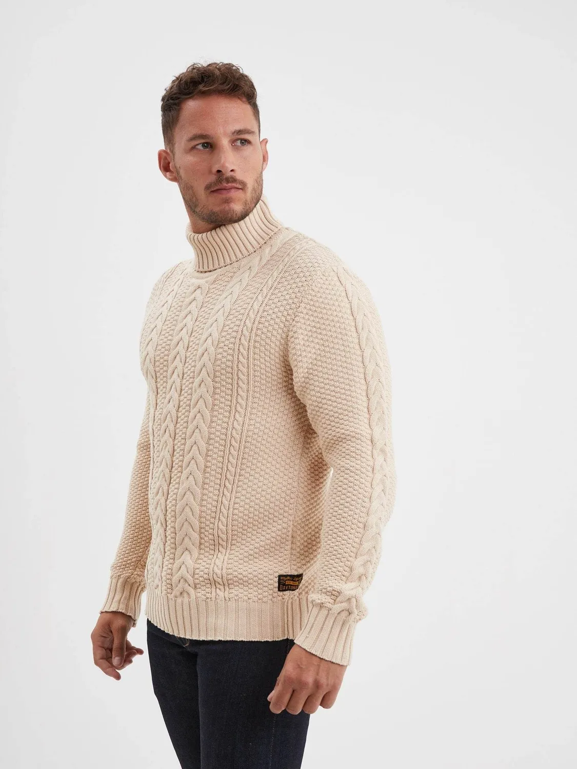 DAYTONA Lander pull col roulé homme 100% coton