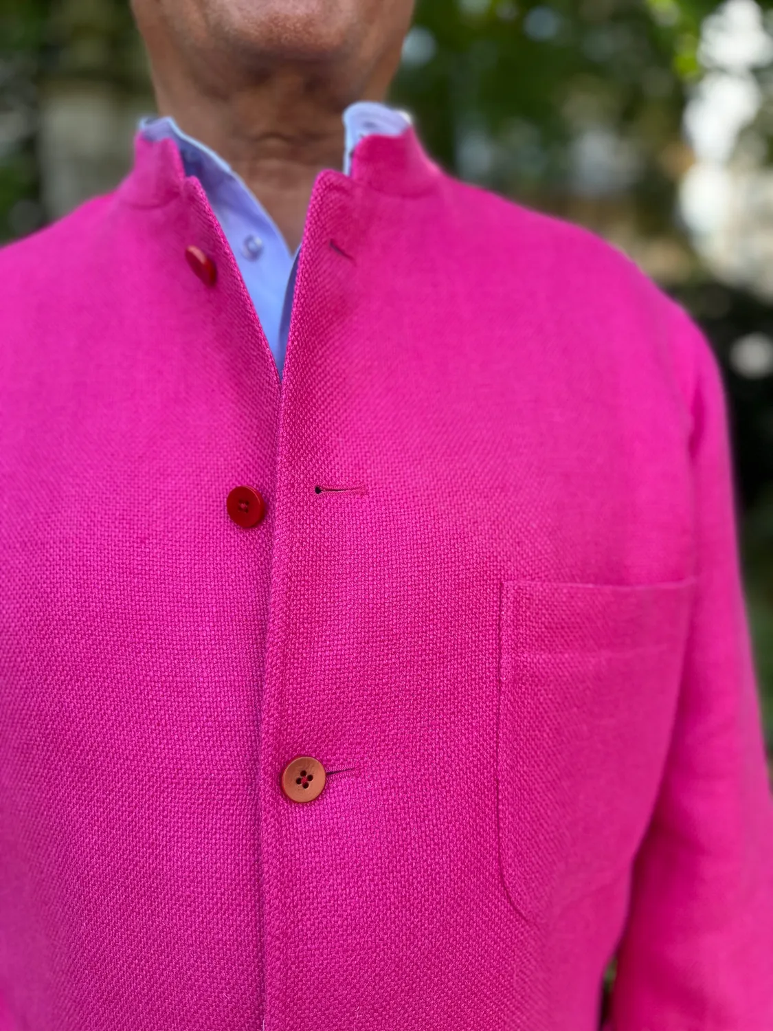 Hollington Tyrol veste ajustée lin rose