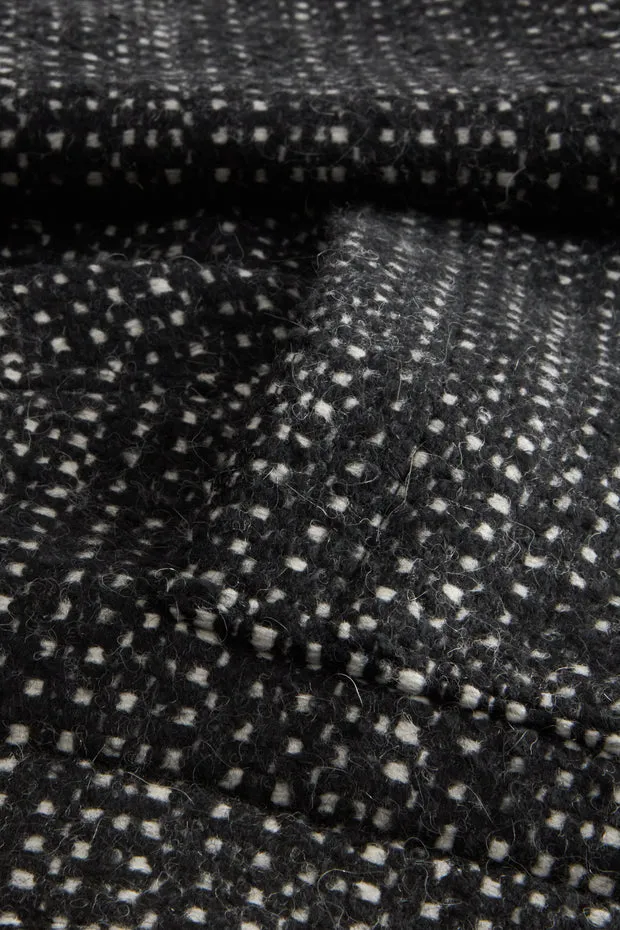 Hollington Lund manteau long laine mohair noir