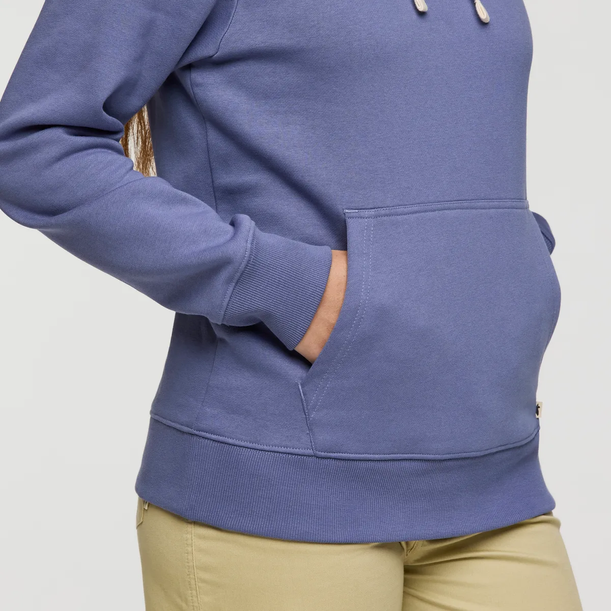 Cotopaxi Llama Patch sweat capuche femme Blue Smoke coton bio