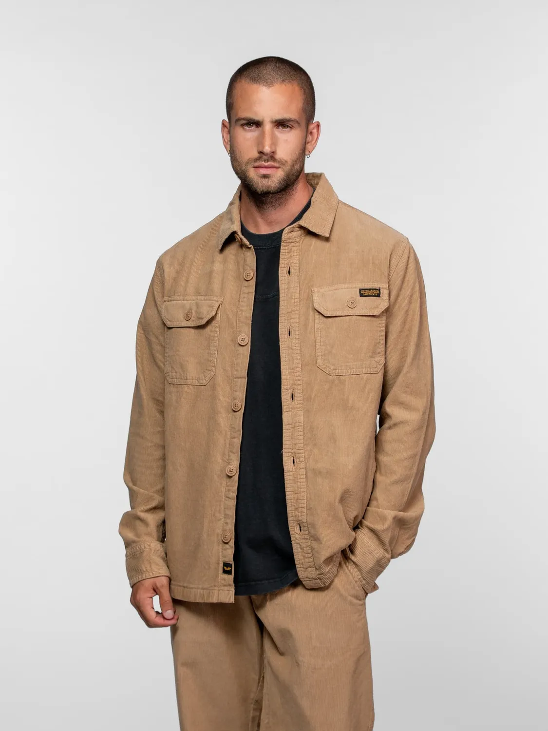 DAYTONA Farnham chemise velours côtelé beige regular