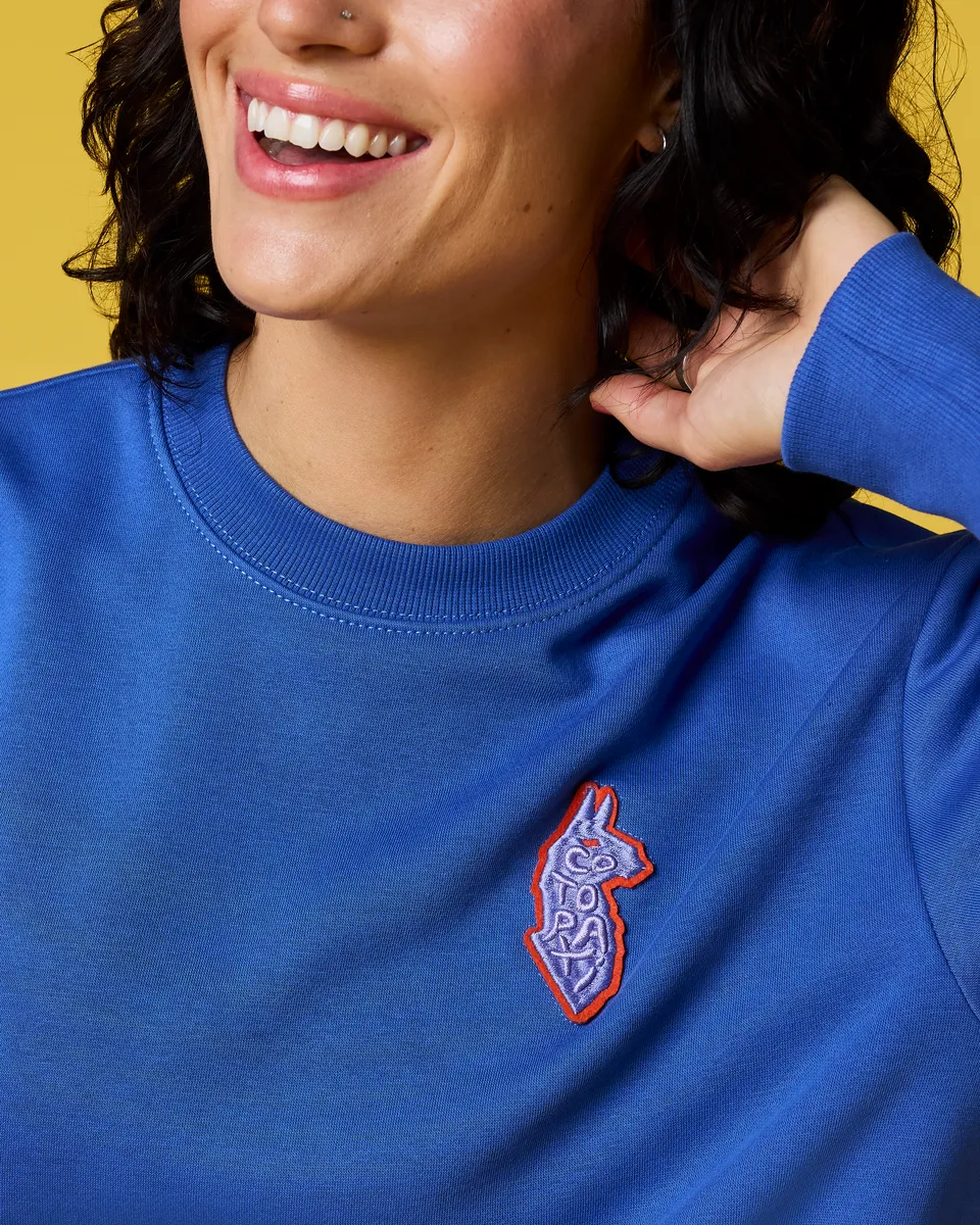 Cotopaxi Lava Llama sweat femme Azure coton bio