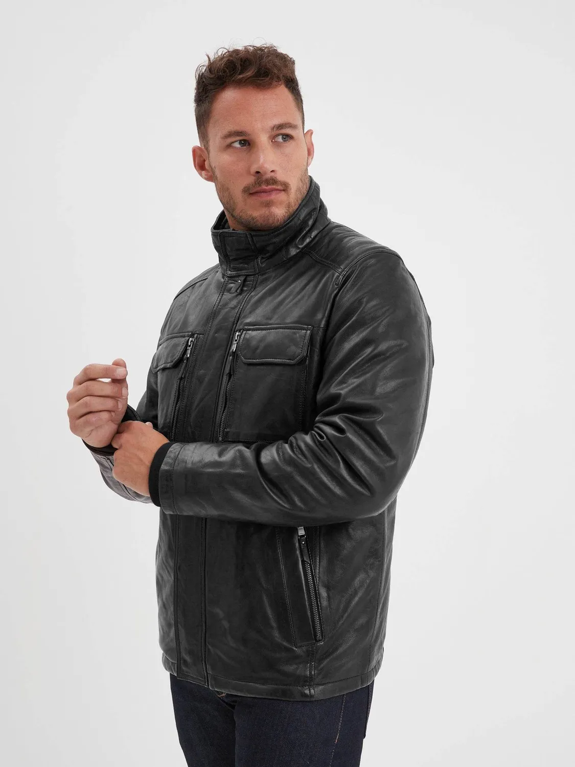 Daytona Crowell blouson cuir homme Bison cuir mouton