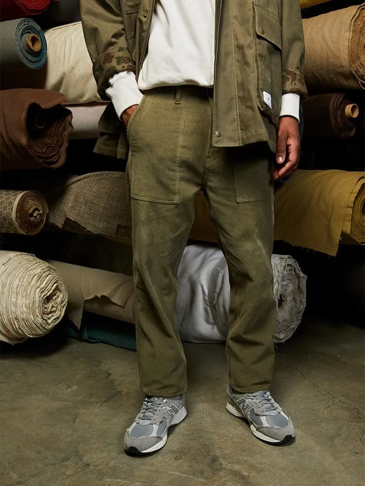 Alpha Industries Corduroy Fatigue pantalon vert velours