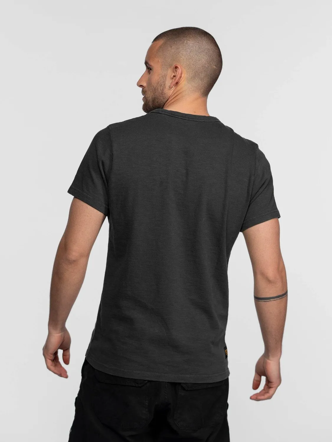 DAYTONA Arjun t-shirt homme délavé noir flammé
