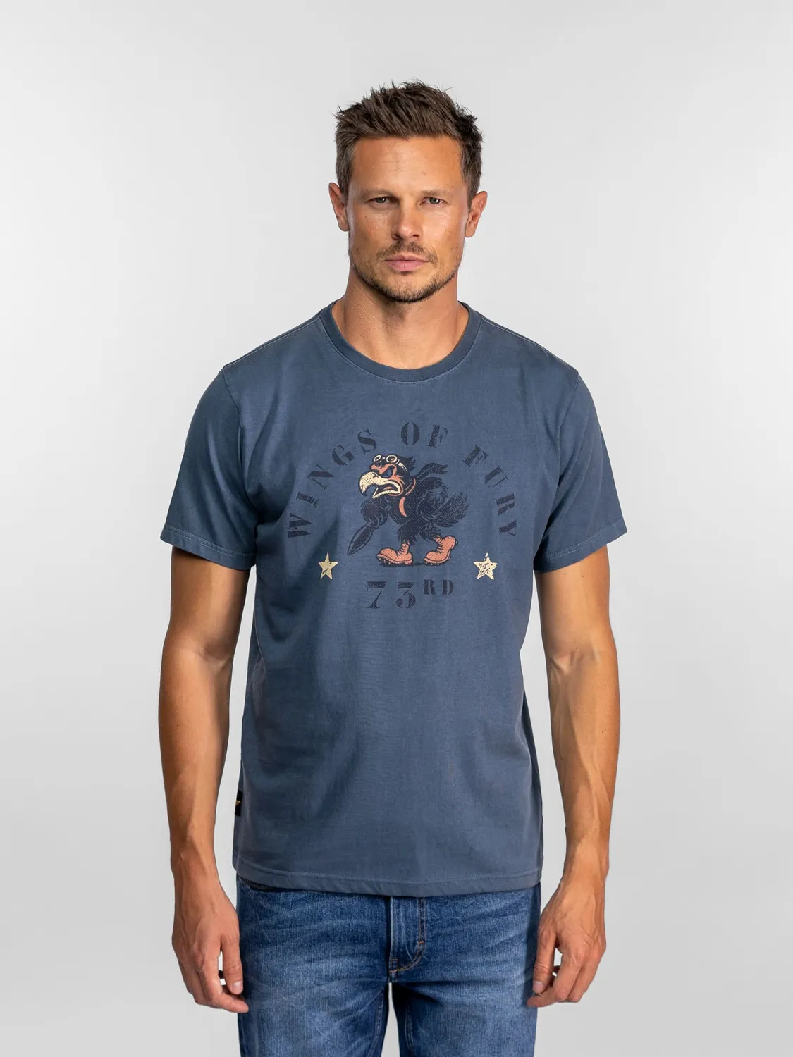 Daytona Gaylord t-shirt homme Irish Cream coton stone wash
