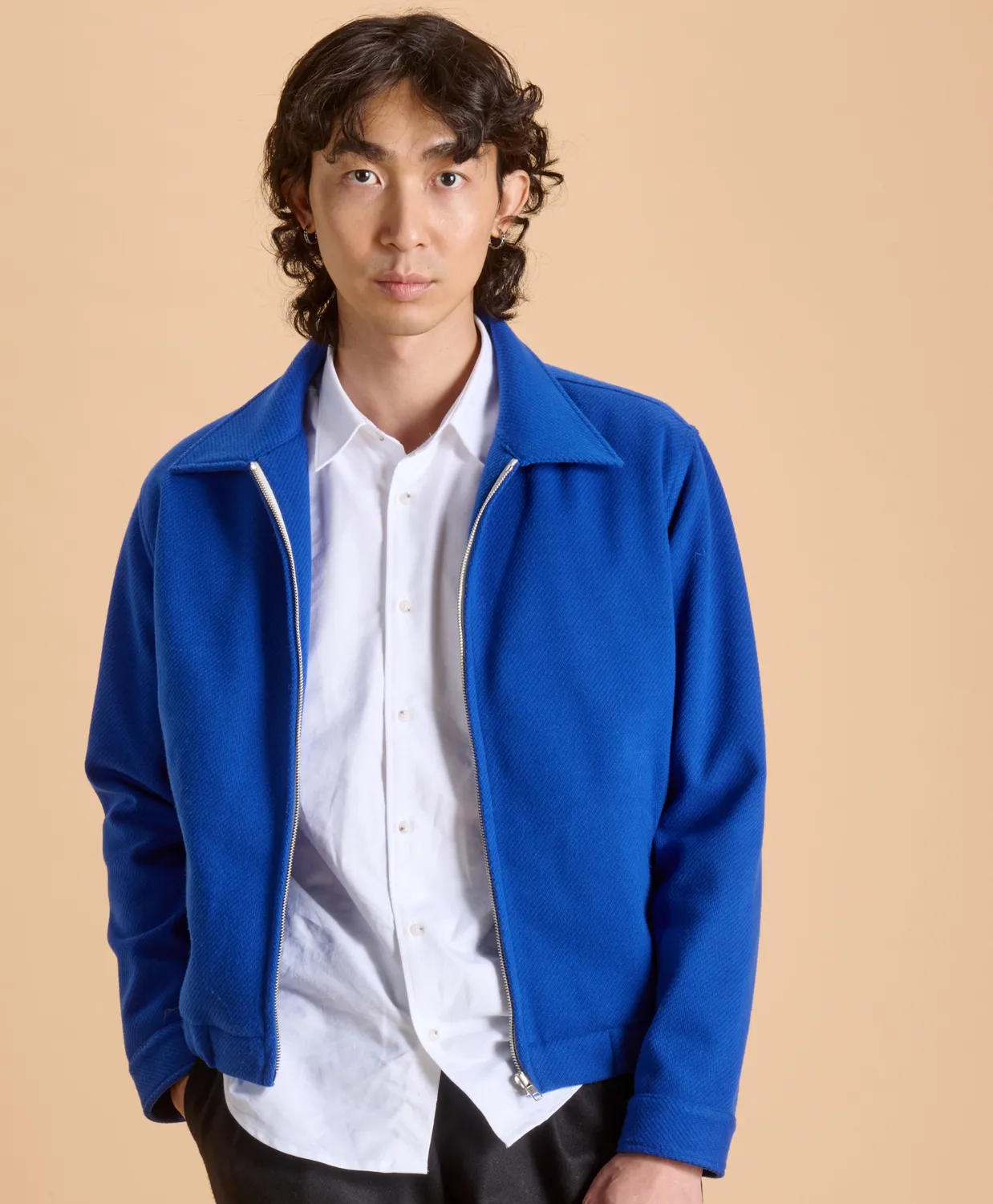 Soubacq Blouson Alexandre blouson sergé bleu flamboyant
