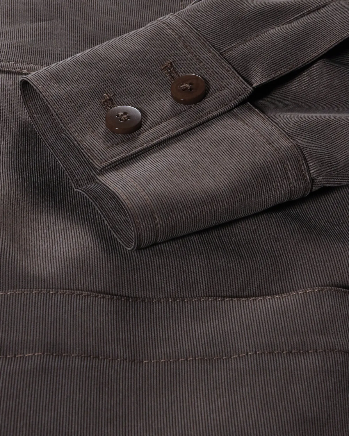 Hollington Chestnut Pinstripe veste chemise Tencel taille 56