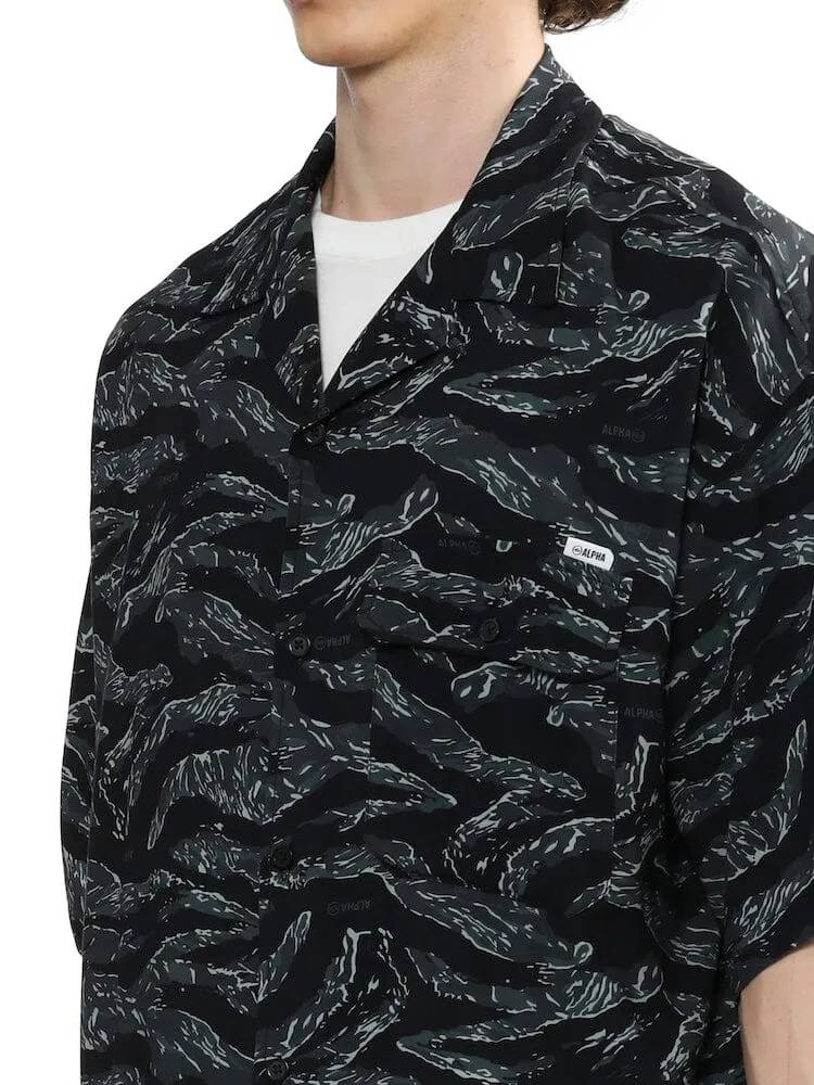 Alpha Industries Army Hawaii chemise black camo rayonne