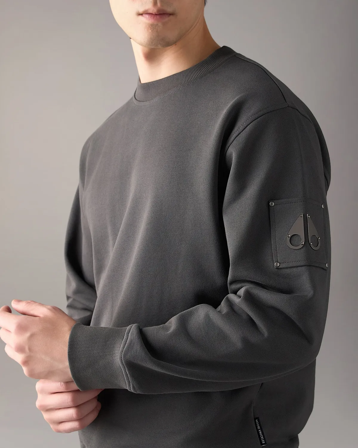 Moose Knuckles Hartsfield sweat col rond ciment