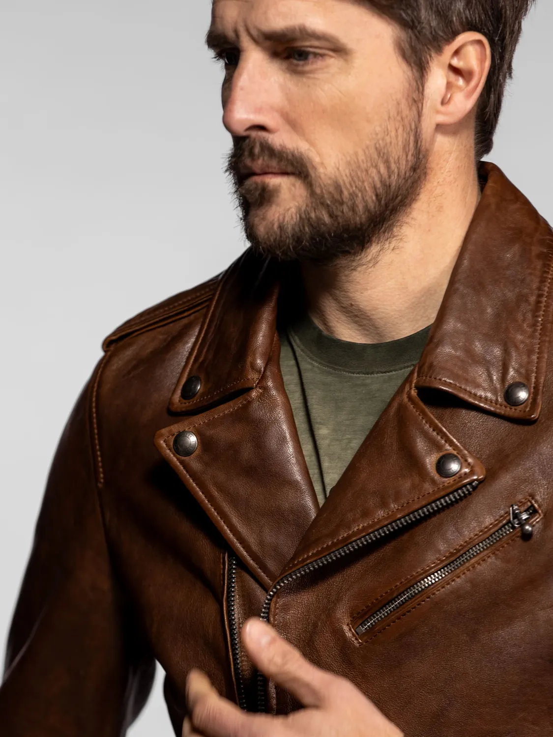 Daytona Golberg blouson biker homme noir cintré