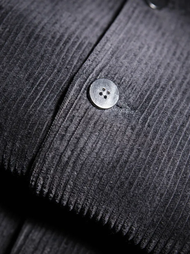 Hollington Tyrol veste col nehru velours noir