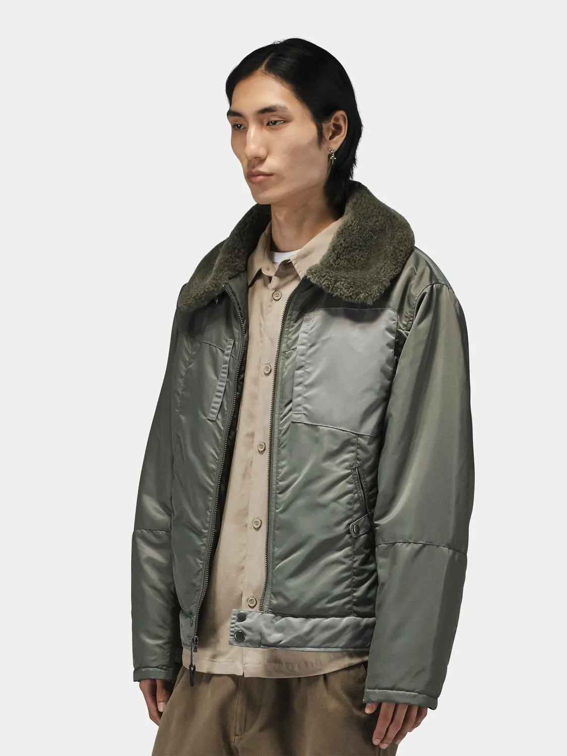 Alpha Industries Nylon Aviator blouson gris nylon