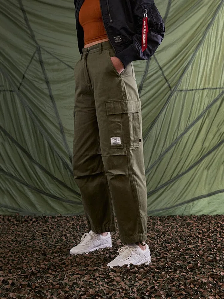 Alpha Industries M-65 pantalon cargo femme vert coton