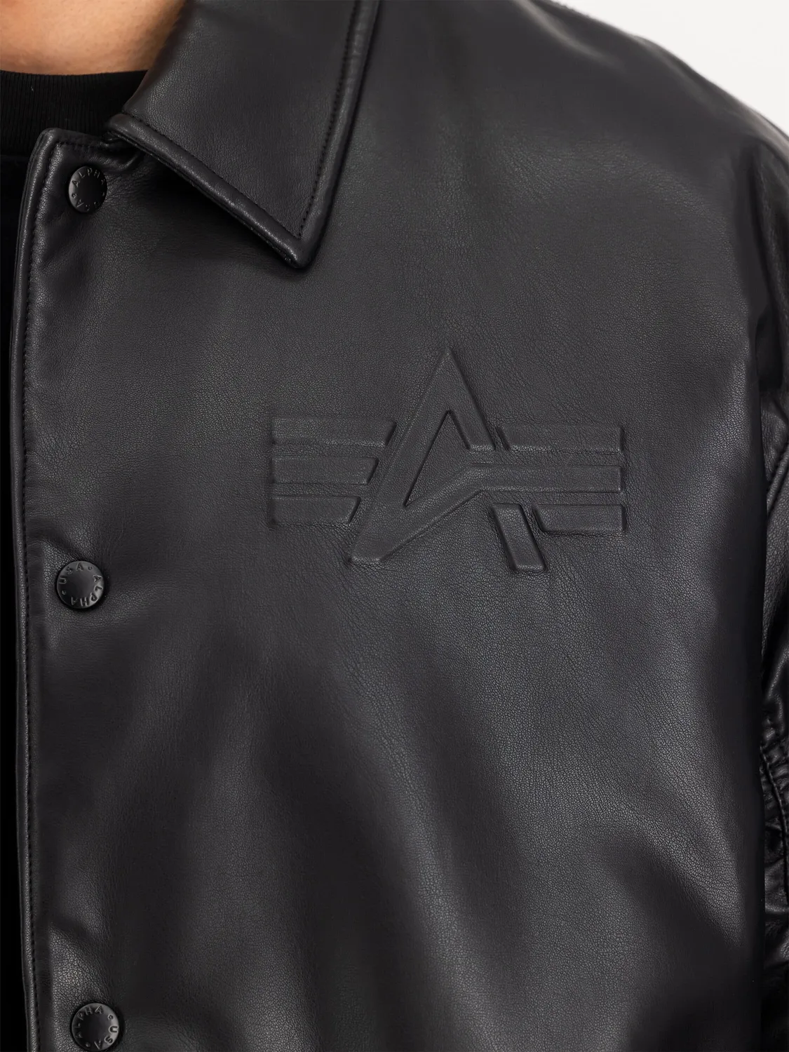 Alpha Industries PU College blouson noir similicuir