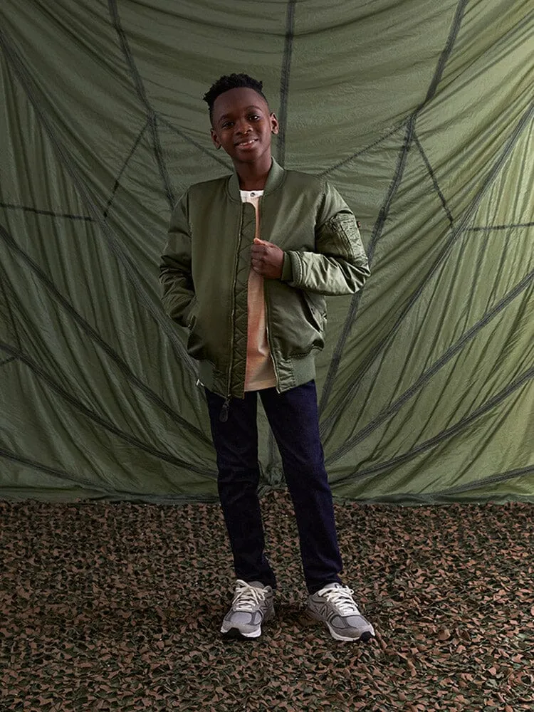 Alpha Industries Youth MA-1 blouson bomber réversible sauge