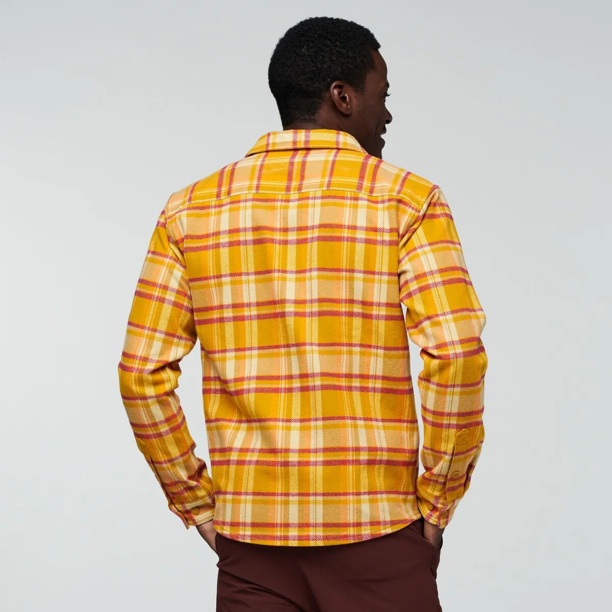 Cotopaxi Mero chemise flanelle homme Amber Plaid coton bio