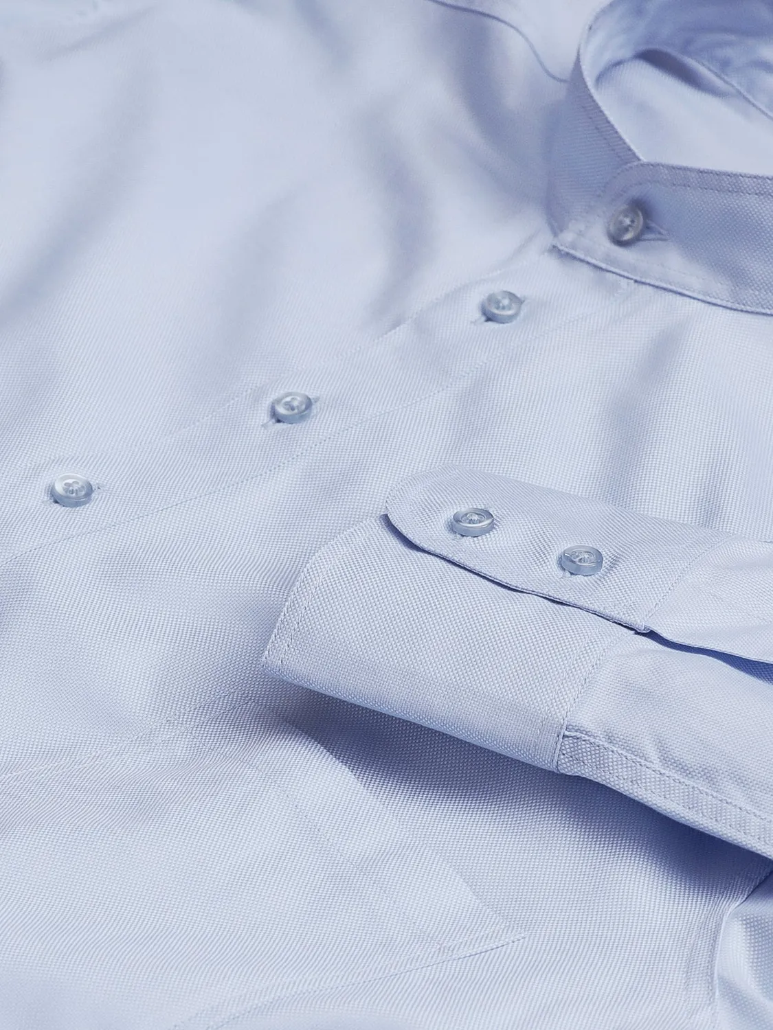 Hollington col mao azur chemise coton bleu