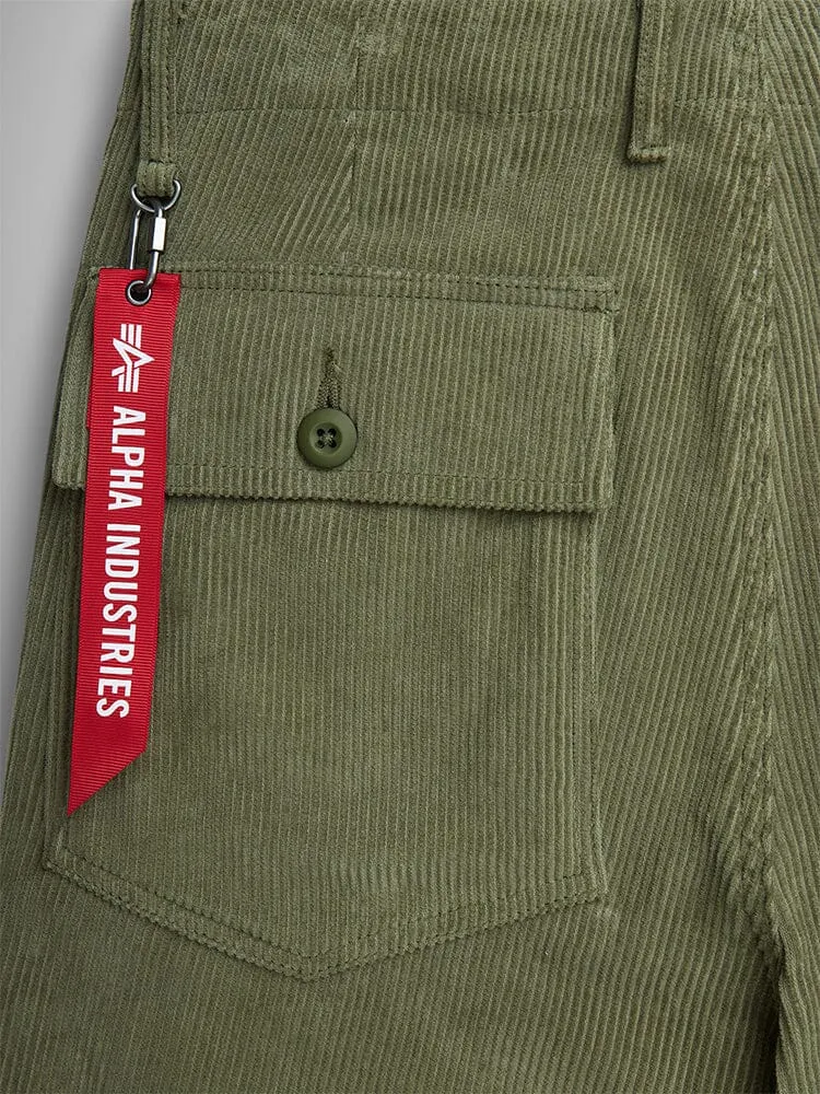 Alpha Industries Corduroy Fatigue pantalon vert velours