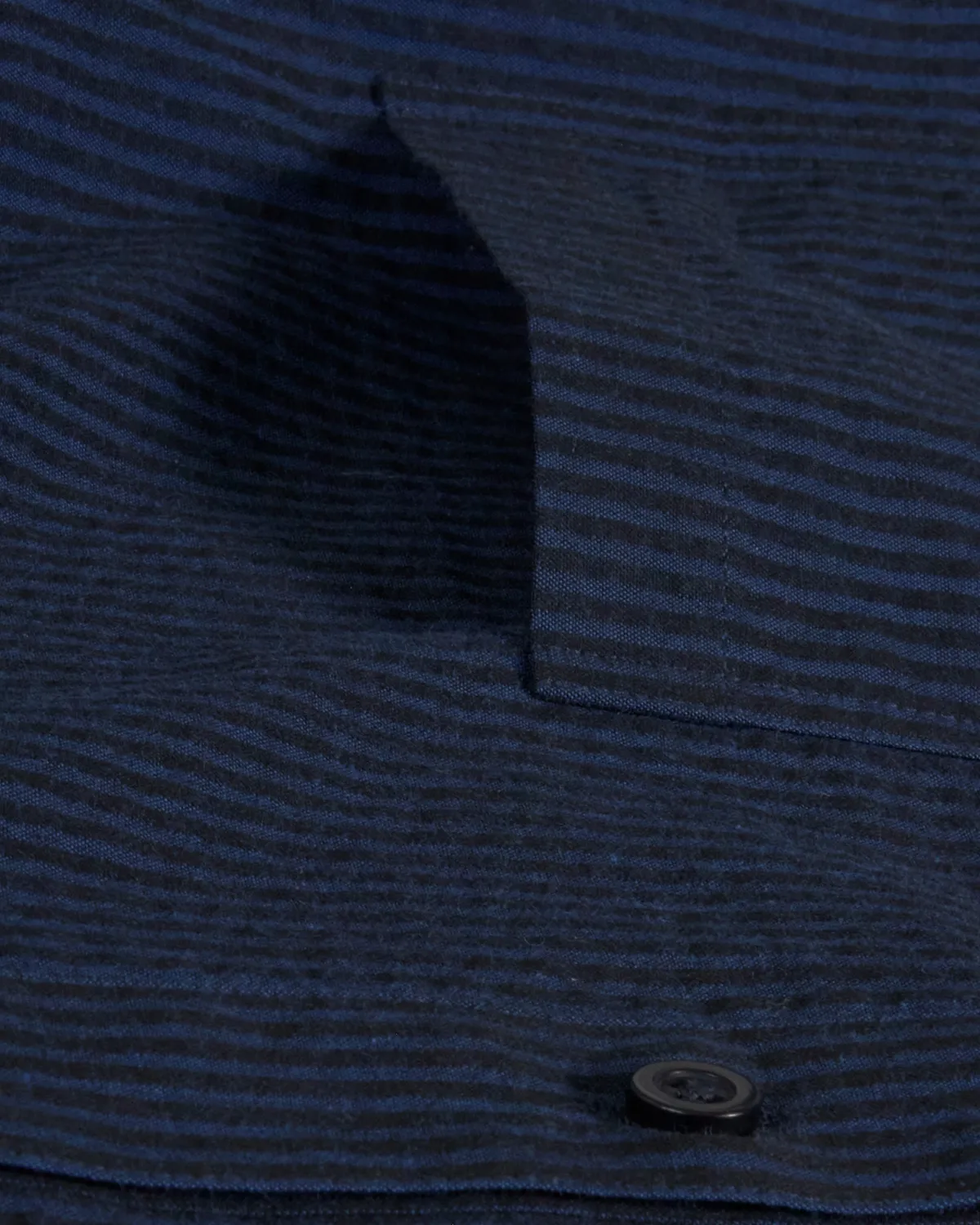 Hollington chemise col mao marine seersucker taille M